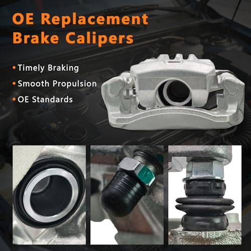 2 Pcs Brake Calipers Fit for 2012-2023 Subaru Crosstrek Forester Impreza XV Crosstrek, Rear Disc Brake Calipers Assembly w/Bracket Replace for 19B7028 19B7029 - size: 19B7028+19B7029