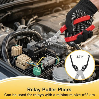 9PCS Disconnect Pliers Electrical Connector Removal Tool with Bag and golve