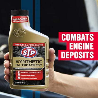 STP Synthetic Automotive Oil Treatment - 15 FL OZ Bottle, 6 Pack