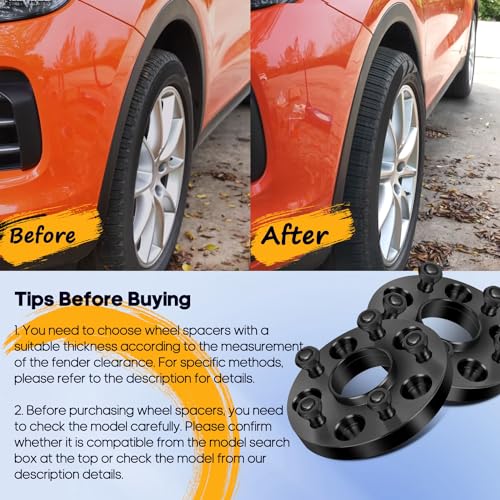 OCPTY 2PCS 5x120 to 5x120 Wheel Spacers 20mm 14x1.5 Studs 66.9mm Hub Bore - size: 20mm