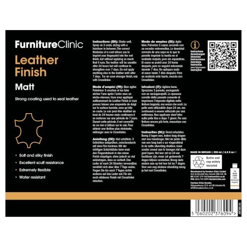 Furniture Clinic Leather Finish, Seal & Protect, Matte - size: 8.5 oz, style: Matte