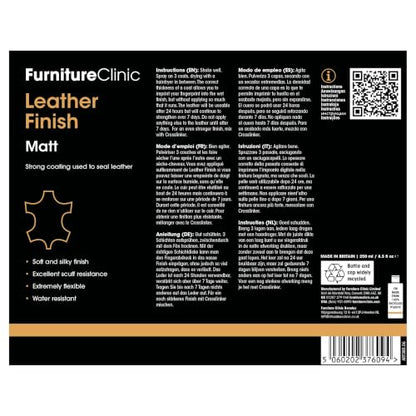 Furniture Clinic Leather Finish, Seal & Protect, Matte - size: 8.5 oz, style: Matte