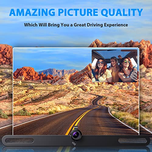 eRapta HD Backup Camera Rear View License Plate Reverse Camera Universal for Pickup Truck Car SUV 149° Perfect Angle Night Vision IP69K Level Waterproof A1XT02 - color: Charcoal Black‌