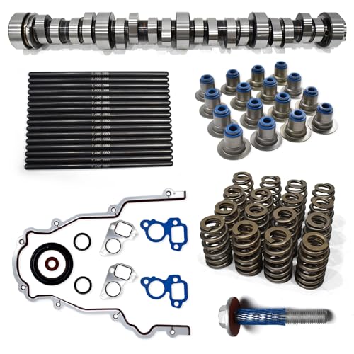 E1840P Sloppy Stage 2 Camshaft Kit with Springs Pushrods Lifters Set Fits for 1997-2013 Chevrolet GMC LS1 LS2 LS6 LQ4 LM7 4.8 5.3 5.7 6.0 6.2 V8 LSx Engine Replaces #PAC-1218 HL2148S 7.400” - color: Stage 2 Camshaft Kit-6