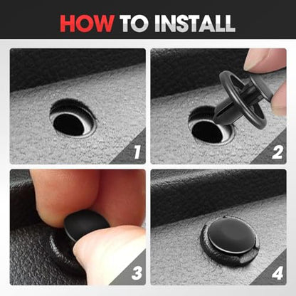 DNA Motoring 120pcs Car Push Retainer Clips Bumper Retainer Clips, Car Body Fixed Clip Bumper Fender Rivet, Auto Body Fasteners Push Retainer Kit, TOOLS-00738 - style: 120pcs