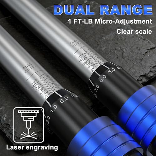 1/4 3/8 1/2 9PC Torque Wrench Set 20-220 In lb,5-45 &10-170 Ft lb,3 extension bar & 3 adapter,3% Accuracy,72 T,Chrome plated,anti-rust,no scratch & wear-resistant than Black,for DIY, bike,car & truck - size: 1/4'' 3/8'' 1/2'' 9pcs