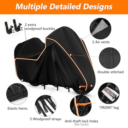 Motorcycle Cover for Harley Davidson Ultra Limited withTrunk Models - size: for Ultra Limited