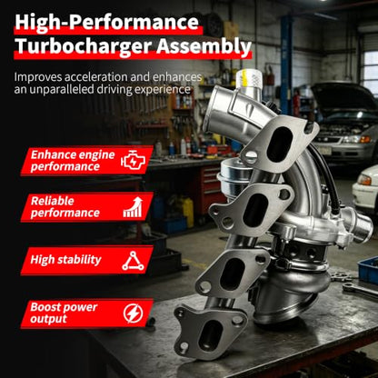 667-203 Turbocharger with Complete Installation Kits, Cruze Limited 2016, Sonic 2012-2020, Trax 2013-2021, Fit for Buick Encore 2013-2021, Replace# 55565353 - size: Turbo with Complete Install Kit