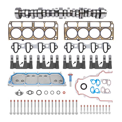 NON AFM DOD Kit 5.3 with Camshaft, Lifters, Head Gasket Set & Bolts, Fit for 2007-2013 Chevy Silverado/Tahoe/Avalanche, GMC Sierra/Yukon 5.3L V8 Truck SUV