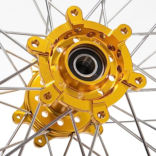 TOFR 18"x2.15" CNC Rear Wheel Rim Hub Set for Surron Ultra Bee - color: Gold, size: N/A Front 18" Rear