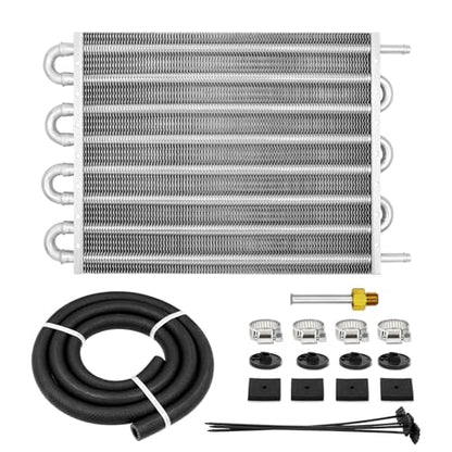 8 Pass Ultra-Cool Tube and Fin Transmission Cooler - color: Silver, size: 8-pass
