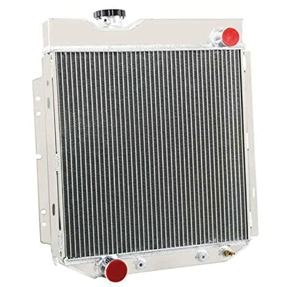 4 Row Performance Aluminium Radiator Compatible with 1960-1966 Ford Falcon Mustang Ranchero 2.4L 2.8L 3.3L 4.7L L6 V8 Gas & 1964 1965 Mercury Comet 2.8L 3.3L 4.7L - size: 4 Row Radiator w/CNC Cap
