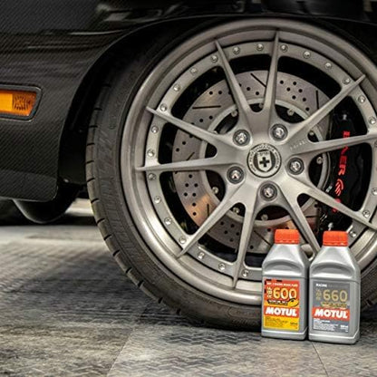 Motul RBF 600 Brake Fluid DOT 4 – Racing & High Performance 100% Synthetic Brake Fluid for Cars & Motorcycles, Track Day, Street & Performance Applications 500ml (2 Pack)