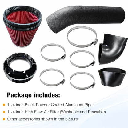 4'' LS Swap Cold Air Intake Kit Compatible with LS1 LS2 LSX LQ4 LQ9 Restomod Camaro Chevelle GTO Monte Carlo Caprice