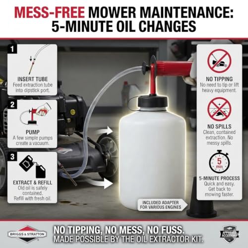 Briggs & Stratton 5430K Oil Extractor Kit - Genuine OEM No-Mess Vacuum Pump for Lawn Mowers, Snow Blowers & Generators, 1.6-Liter - size: 1.6-Liter