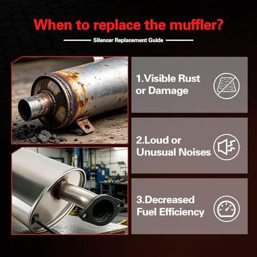 Stainless Steel Exhaust Resonator Muffler Pipe System Replacement Kit - size: 2003-2011 Element 2.0L L4