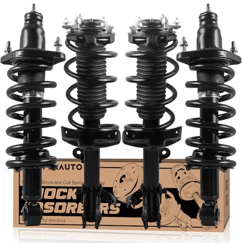 KUIPERAUTO Front and Rear Complete Strut Coil Spring Assembly Compatible for Honda CR-V 2007 2008 2009 2010 2011 (Set of 4) 11605 11606 172497R 172497L - size: 4x Front+Rear Struts, style: 2007-2011