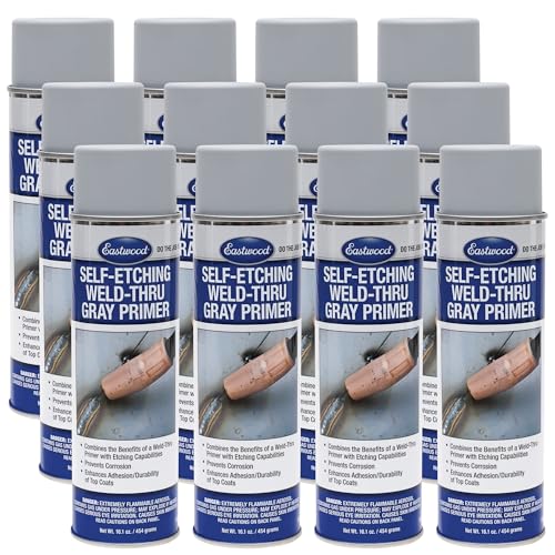 Eastwood Durable Organic Binders Self Etching Weld Thru Gray Aerosol Primer 16.1 oz | 12 Pack