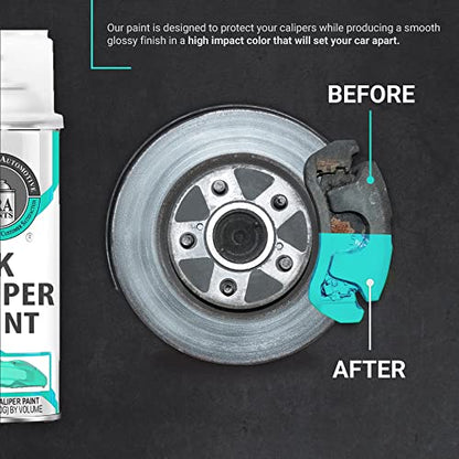 ERA Paints 2K Brake Caliper Paint Kit – Teal | High-Gloss Spray, 500°F Heat & Chemical Resistant | Complete DIY Kit with Degreaser, Gloves & Tape | Made in USA - style: Teal 2K Spray Paint Kit