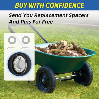 GICOOL 13'' 4.00-6'' Flat Free Solid Wheelbarrow Tire and Wheel, 4 Pack - size: 13"x4.00-6 Flat-free Tire - 4 Pack