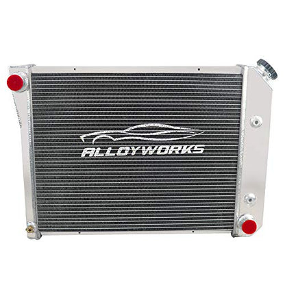ALLOYWORKS 3 Row Core Aluminum Radiator For 1968-1974 Chevy Nova Multiple Chevrolet/Buick/Pontiac