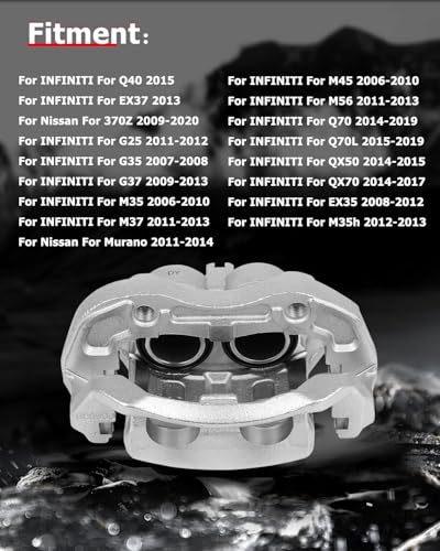 cciyu Front Right Disc Brake Caliper Assembly With Bracket 19B2871 - size: Front Right[19B2871]