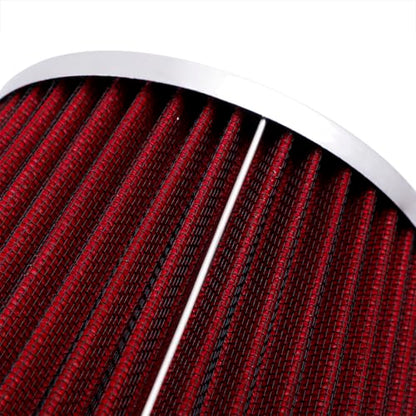 3In 76mm Washable Dry Clamp-On Cone Air Filter, Red - size: 3"