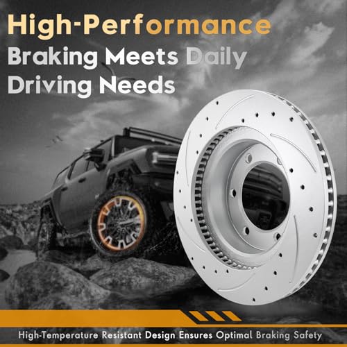Betthand Front Brakes and Rotors Fit for 14-18 Chevy Silverado, 15-20 Tahoe - size: Front 12.99''