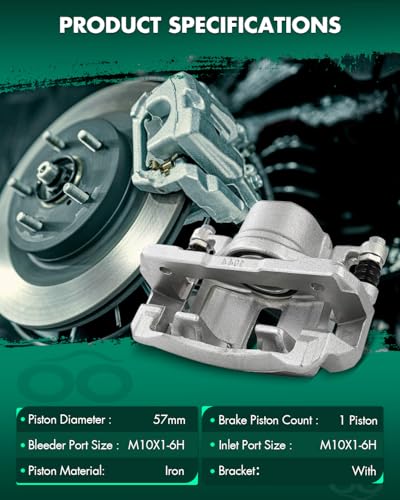 SCITOO 1PC 19B2669 Front Passenger Side Disc Brake Caliper With Bracket - size: Front Passenger[19B2669]