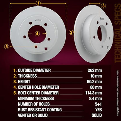 Metrix Premium Chassis Parts 294 & 262mm F/R Brake Rotor Kit Fits Caliber - size: 96326MT