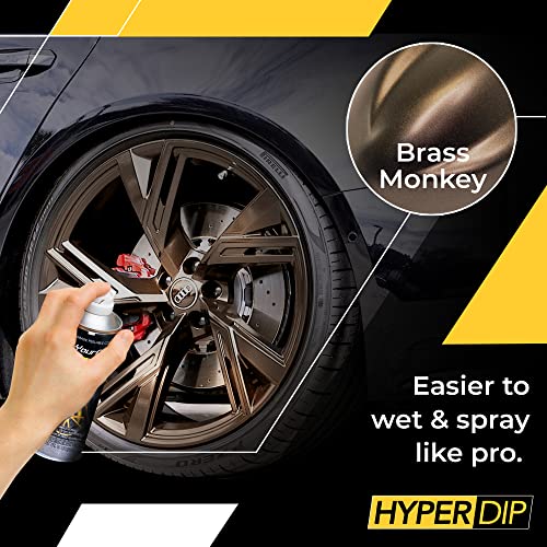 DipYourCar.com HyperDip Paint - 6-Pack of Sprayable Automotive Dip Coat - Removable Peelable Paint Protection for Cars - Brass Monkey Satin Coat Spray… - color: Brass Monkey, size: 11 Ounce (Pack of 6)