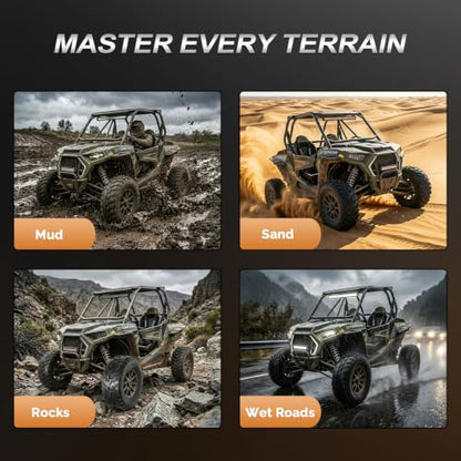 TUFFIOM Set of 2 ATV UTV Tires, 22x7.00-11/6PR All-Terrain Mud Tires with Directional Tread, Drainage, Strong Srip and Snow-breaking for Rainy/Snowy Areas, Tubeless Trail Tire - size: 22x7.00-11 (2 pack)