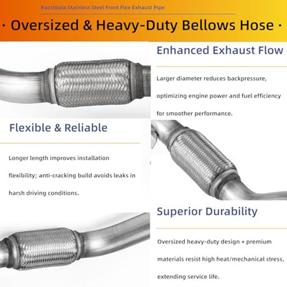 73046 Exhaust Flex Pipe, Direct Replacement for 15-16 Honda CR-V 2.4L CRV4F - size: 2015-2016 Honda CR-V