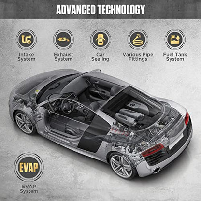 AUTOOL Smoke Machine Automotive Leak Detector,0-0.46PSI Evap Vacuum Smoke Diagnostic Tester,Pipeline Fuel Leakage Detector Compatible with 12V Vehicles