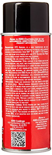 KBS Coatings 65102 Jet Black Xtreme Temperature Coating - 12 fl. oz. - color: Jet Black, size: 12 Fl Oz (Pack of 1)
