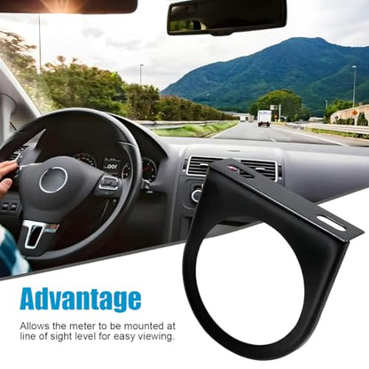 3PCS Car Gauge Mounting Panel, 2 Inch Vehicle Gauge Mounting Bracket with Single Hole, Auto Gauge Pillar Mount Pod Holder for Dashboard, Universal for SUV, Sedan, Truck (Black) - color: Black