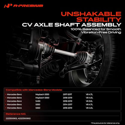 A-Premium Front Right Passenger Side CV Axle Shaft Assembly - style: Front Passenger Side