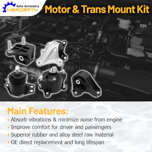 Engine Motor Transmission Mounts Fit for 13-17 Accord 2.4L Auto - size: 13-17 2.4L L4
