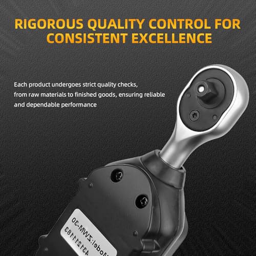 1/4-Inch Drive Digital Torque Wrench,22.12 Ft.l bs/0.9-30Nm, Adjustable Electronic Torque Wrench Set with ±2% Accuracy, Buzzer and LED Flash Notification - size: 1/4-30 Nm