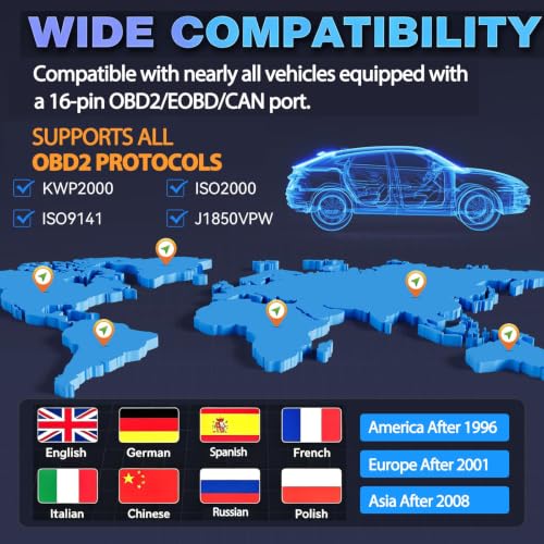 VDIAGTOOL VD30 Pro OBD2 Scanner, Check Engine Code Reader with Live Data