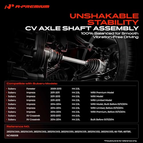 A-Premium Front Driver or Passenger Side CV Axle Shaft Assembly - style: Front Driver or Passenger Side