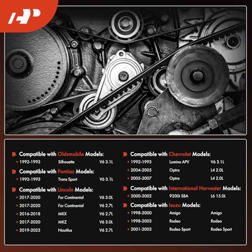 A-Premium Serpentine Belt 6-Rib 68 In Compatible with Ford, Chevrolet