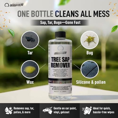 Nanoskin Tree Sap Remover for Paint, Glass & Trim Cleaning, 32 Oz