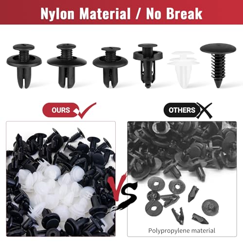 150PCS Car Clips & Plastic Rivets, 6 Popular Sizes Auto Body Fasteners, Replacement Clips for Bumper, Fender, Door Panel, Universal for Most Car Models for Body Repair - size: 150pcs-Universal