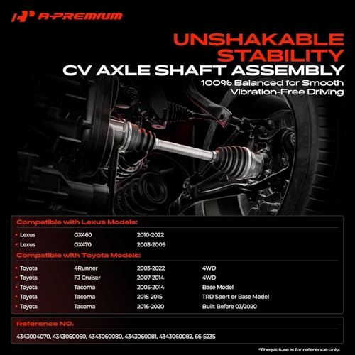 A-Premium Front Driver or Passenger Side CV Axle Shaft Assembly - style: Front Driver or Passenger Side