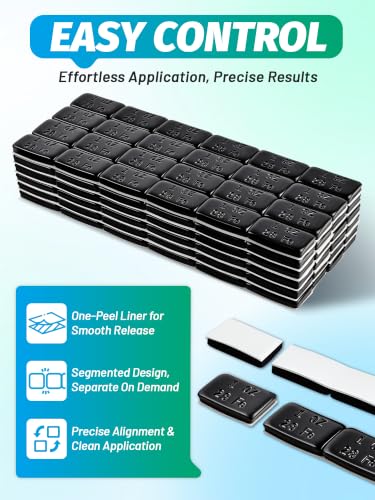 1oz Adhesive Stick on Wheel Weights 2 Box, 144oz Case Black - color: Black, size: 1 oz, 144 pack