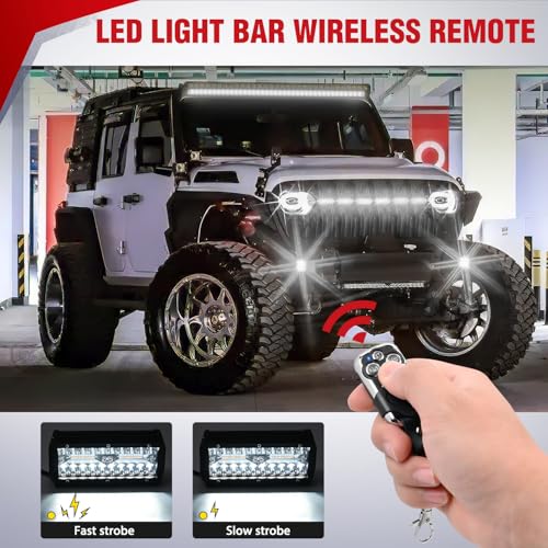 Nilight 16AWG Remote Wiring Harness Wireless Strobe Switch 12V 15A 2Leads - color: 16AWG-2 Lead Remote +Flash