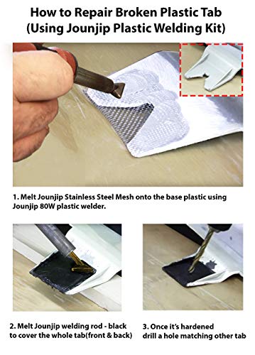 JOUNJIP Standard Plastic Welding Repair Kit UL-Certified Plastic Welder 80W - style: Standard Kit
