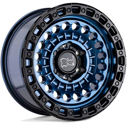 Black Rhino Hard Alloys SENTINEL 17X8.5 6X5.5 4.36-10mm COBALT BLUE W/BLACK RING - 1785STN-06140U12 - color: COBALT BLUE W/ BLACK RING, size: 17X8.5, 6X5.5, 4.36, -10mm