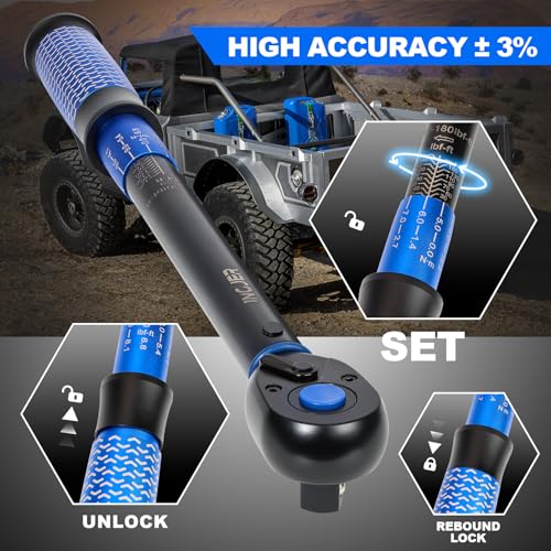 Torque Wrench 1/2, 10-180ft.lb, UPGRADE Torque Wrench Auto - size: 1/2inch 10-180Ft.lb